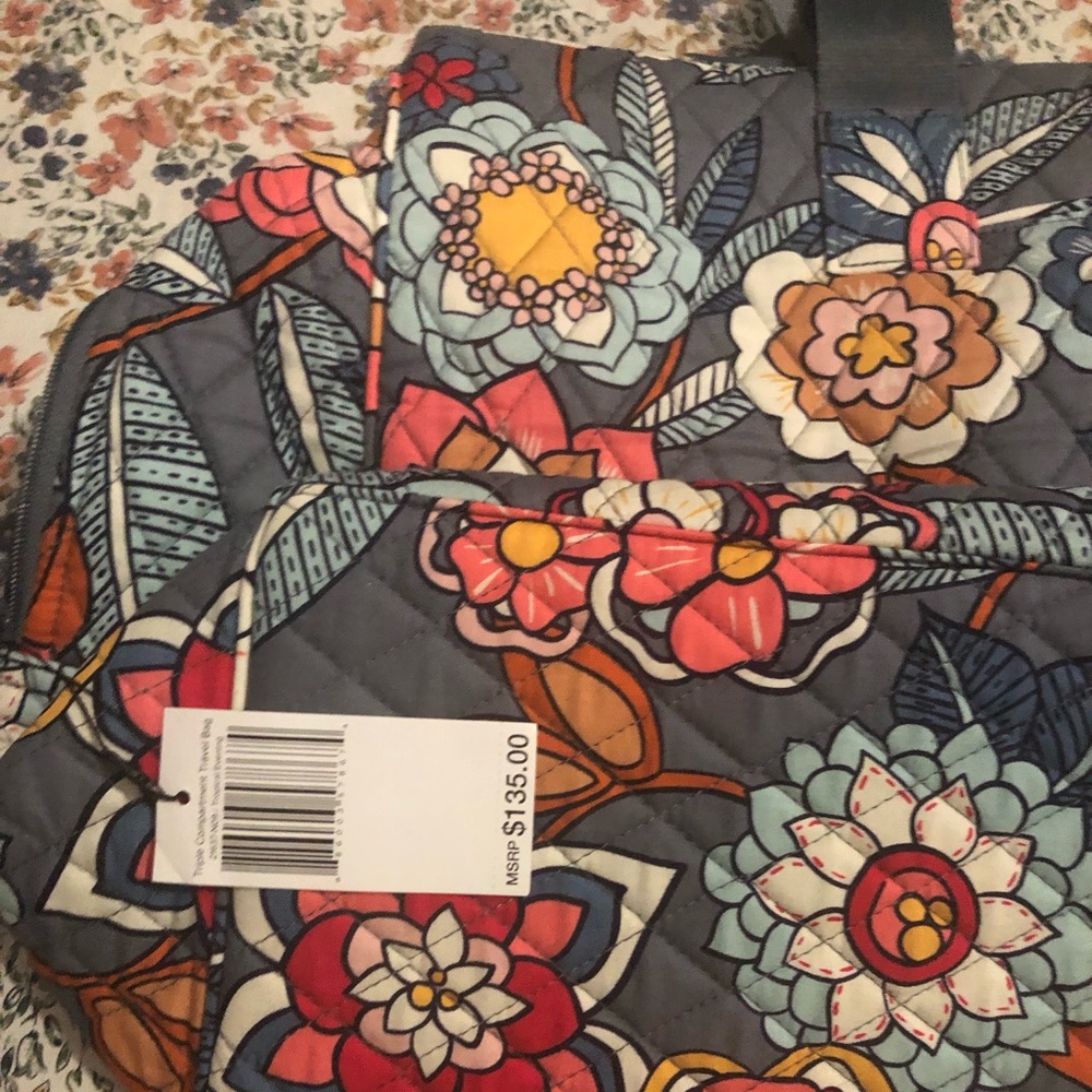 Vera Bradley triple compartment travel bag